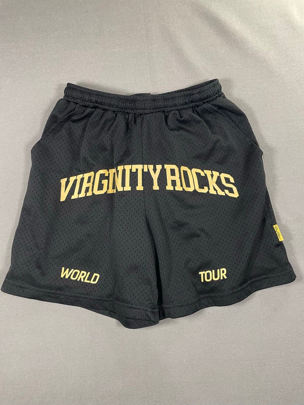 Danny Duncan Virginity Rocks World Tour Mesh Basketball Shorts Black Gold S